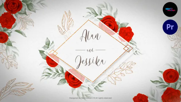 水彩花卉婚礼请柬明亮优雅晚会活动开场视频PR模板下载 Watercolor Wedding Invitation Slideshow