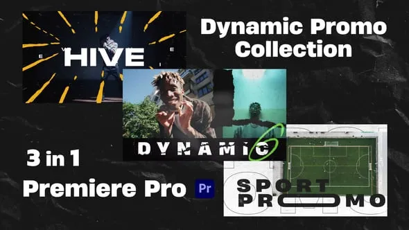 摇滚和嘻哈风格时尚都市运动视频开场白PR模板下载 Dynamic Promo Collection Premiere Pro