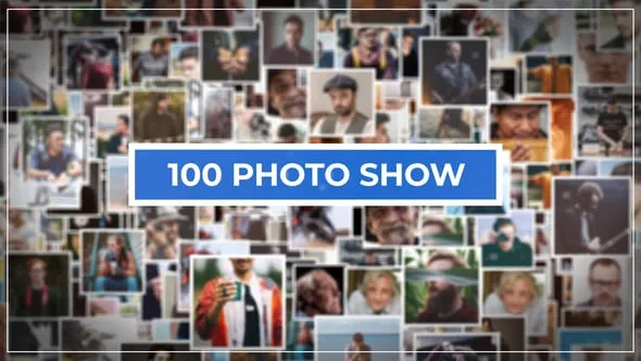 活动图像毕业照公司员工100张照片展动态相册PR模板下载 100 Photo Show Premiere Pro