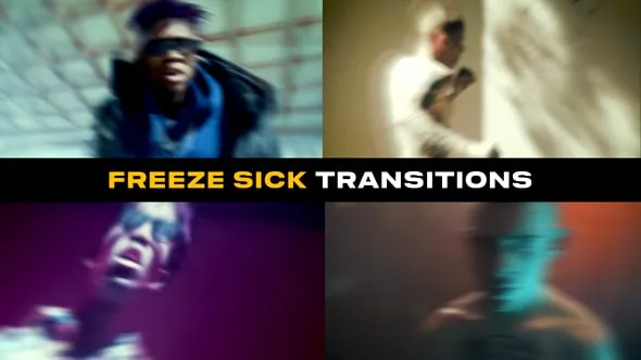 13个冻结晃动动作过渡眩晕效果转场元素PR模板下载 Freeze Sick Transitions