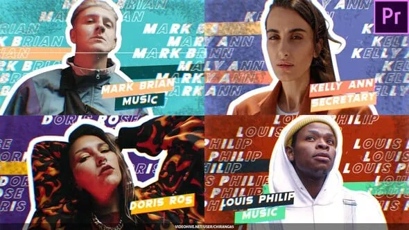 时尚多彩动态开场冻结帧效果视频片头PR模板 Dynamic Opener Freeze Frame For Premiere Pro