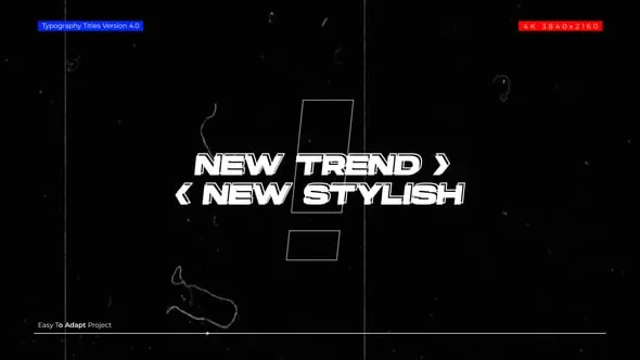 RGB版式标题动力学拼写错误简单文本动画-PR模板 Typography Title +RGB | MOGRT (PP)