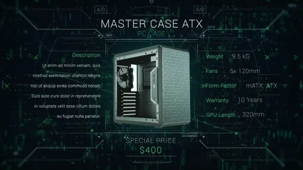 移动硬盘电脑配件高科技电子产品特卖会网店营销展示AE模版 Cyber Tech Deals 2