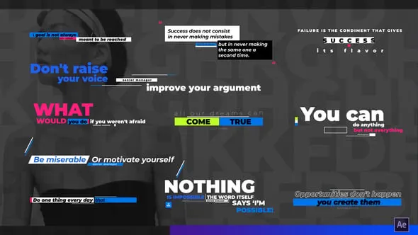 创意和现代布局文本社交媒体标题字幕动画AE模版 Creative and Modern Layout Text