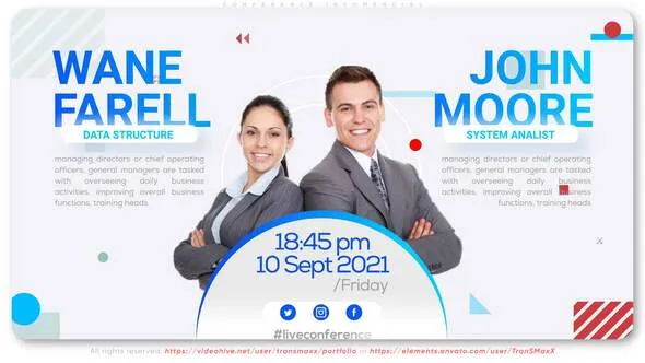 在线培训IT会议公司机构广告商务中心活动宣传片AE模版 Conference Infomercial