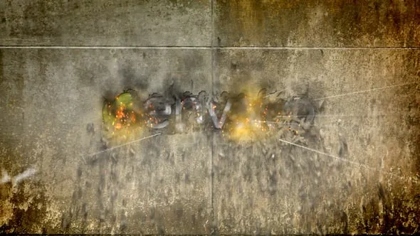 子弹射击在斑驳的旧墙体上揭示品牌LOGO标志动画AE模版 Shooting Logo version 2.0