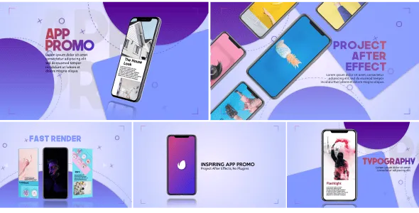 移动设备iphone苹果手机应用推广演示APP网站程序作品展示AE模版 Inspiring App Promotion