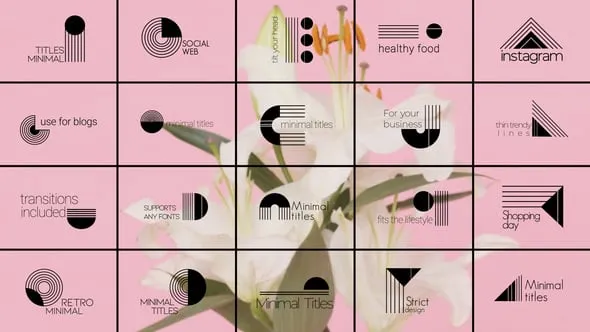 20组时尚简约创意文字排版字幕标题与视频转场FCPX插件 Minimal Titles And Transitions for FCPX