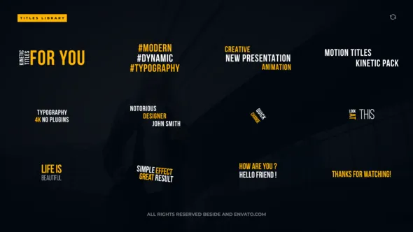 4K分辨率动态排版介绍标题动画12种效果FCPX插件 Kinetic Modern Titles FCPX