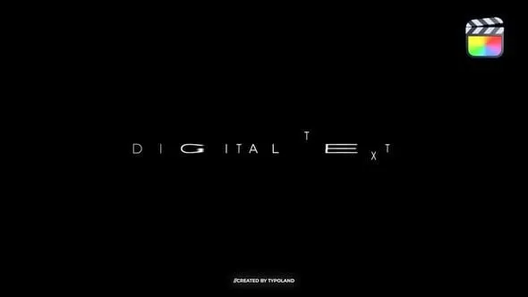 4K科技感故障文字标题字幕动画10种效果预设FCPX插件 Digital Text Animations