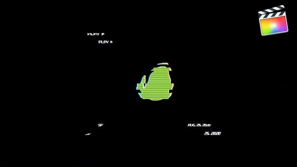 FCPX插件损坏数字失真故障标志视频片头 Glitch Logo FCPX