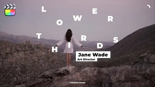 9组设计人物名字领导名称介绍视频字幕标题动画FCPX插件 Minimal Lower Thirds