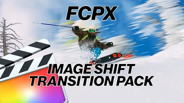 FCPX插件-Image Shift Pro Transition FCPX插件12种图像位移像素拉伸视频转场过渡