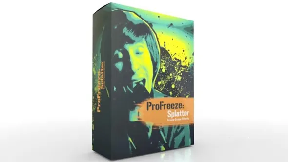 视频画面帧冻结静止泼墨飞溅背景视差动画FCPX插件下载 Pixel Film Studios – ProFreeze Splatter