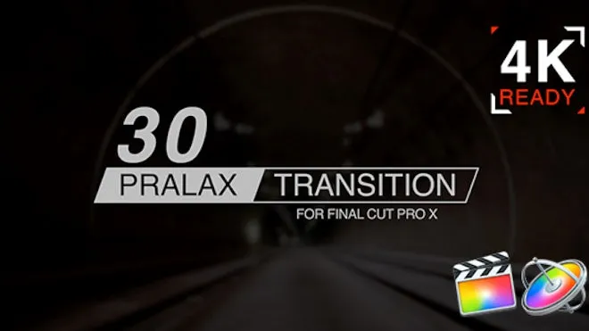 30种图形切割玻璃折射视差转场动画FCPX插件 Parallax Transitions 支持4K
