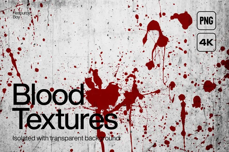 132张高品质血液喷射飞溅犯罪案发现场创意设计图片素材 100+ Blood Textures