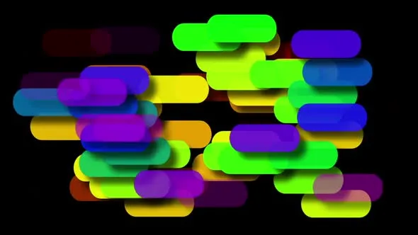 3d 彩色按钮闪烁缓慢移动抽象艺术背景动画视频素材下载 3d Colorful Buttons