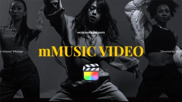 短视频音乐MV宣传文字标题转场预设特效包装动画FCPX插件下载 motionVFX – mMusic Video