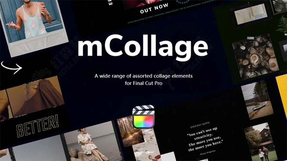 160个多样化图文视频排版组合拼贴展示宣传合成动画元素FCPX插件下载 motionVFX – mCollage
