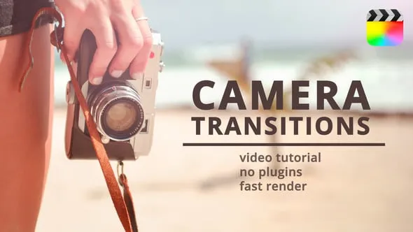 27个动态摄像机闪光灯取景器边框叠加转场动画FCPX插件 Camera Transitions 汉化中文版