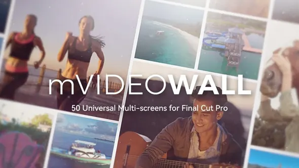 56个精美相册多屏幕画面拼贴视频墙展示动画FCPX插件 motionVFX – mVideowall