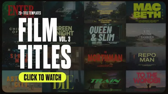 20组创意史诗电影文字标题排版视觉设计效果模板AE/PR/PS模板/FCPX插件 Tropic Colour – Film Titles Vol.3