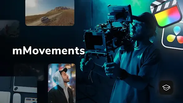 50种模拟摄像机移动摇晃缩放旋转拉伸抖动畸变运镜动画FCPX插件 motionVFX – mMovements 汉化版