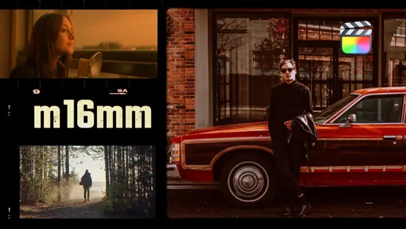 30种复古怀旧电影胶片边框刮痕视觉特效预设FCPX插件 motionVFX – m16mm 汉化版