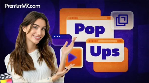 30个视频弹窗画中画信息突出介绍动画FCPX插件 PremiumVFX – PopUps 汉化版