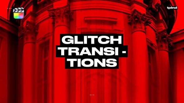 10款故障花屏像素化抖动效果视频转场预设FCPX插件 Glitch Transitions 汉化版