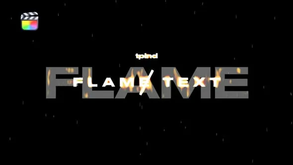 10个简单卡通火焰效果文字标题动画FCPX插件 Flame Text Animations 汉化版