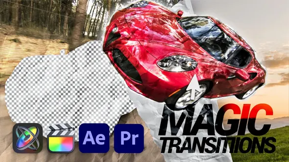 AI智能蒙版融合魔法转场特效FCPX/AE/PR插件 omotion – Magic Transitions 汉化版