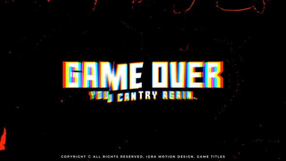 20组游戏风格RGB故障色散偏移文字标题动画FCPX插件 Game Titles 汉化版