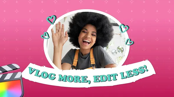 23款社交媒体Vlog视频博主订阅分享图文标题排版动画FCPX插件 Stupid Raisins – Vlog Pop 汉化版