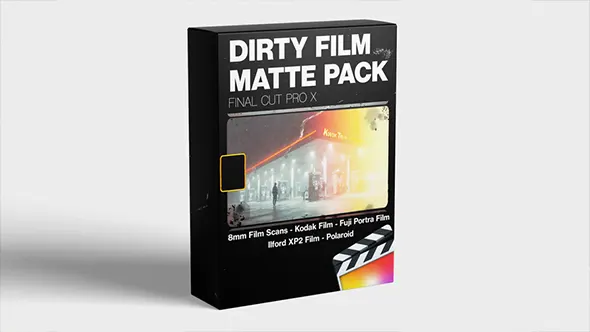 12个复古8MM胶片边框遮罩杂质纹理叠加特效动画FCPX插件 FCPX Full Access – Dirty Film Matte Pack 汉化版