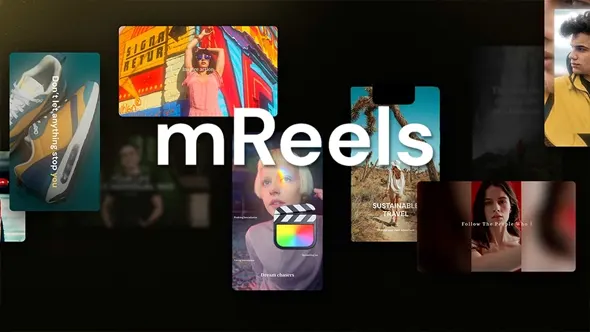 50款潮流时尚Vlog短视频创意分屏标题排版转场动画预设FCPX插件 motionVFX – mReels 汉化版