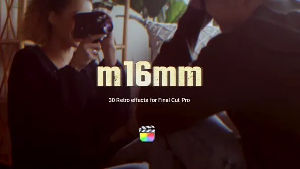 30种复古怀旧电影胶片边框刮痕视觉特效预设FCPX插件 motionVFX – m16mm 汉化版