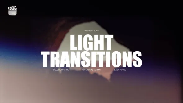 30个镜头漏光炫光闪烁视频光效转场预设FCPX插件 Light Transitions 汉化版