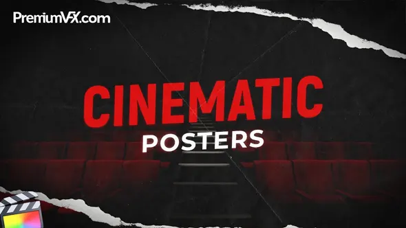 31款专业时尚电影预告片宣传海报图文排版标题动画FCPX插件 PremiumVFX – Cinematic Posters 汉化版