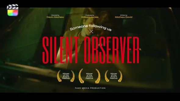 53个简约优雅电影海报文字标题封面设计排版动画FCPX插件 Film Titles 汉化版