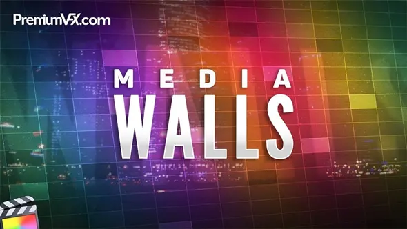 28款多画面组合动态分屏视频墙照片墙拼贴动画预设FCPX插件 PremiumVFX – Media Walls 汉化版