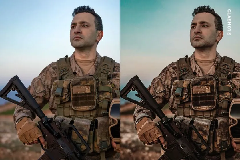 现代战争战斗AI人工智能Lightroom预设及电影视频调色LUT预设 20 Battlefield Lightroom Presets and LUTs