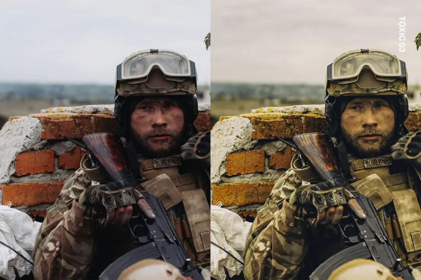 现代战争战斗AI人工智能Lightroom预设及电影视频调色LUT预设 20 Battlefield Lightroom Presets and LUTs