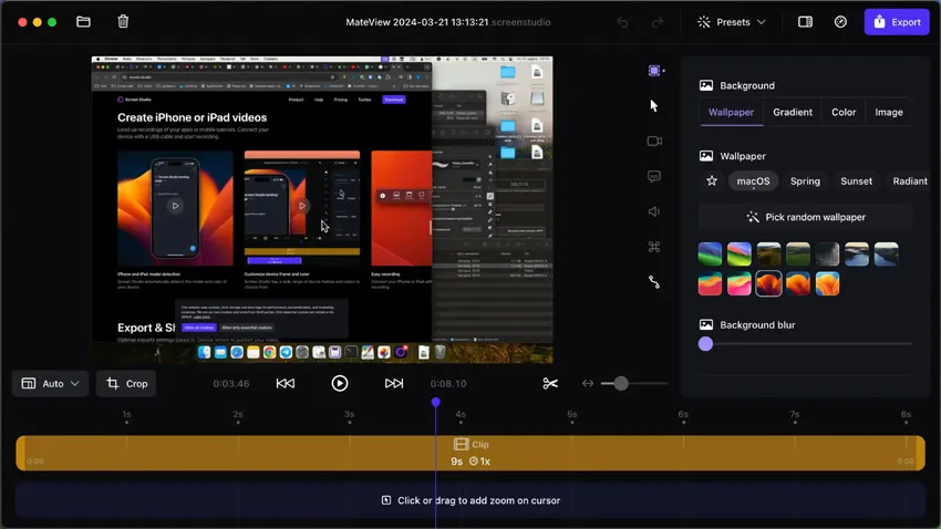 Screen Studio v3.3.0-3665 激活版 Mac智能屏幕录制美化软件