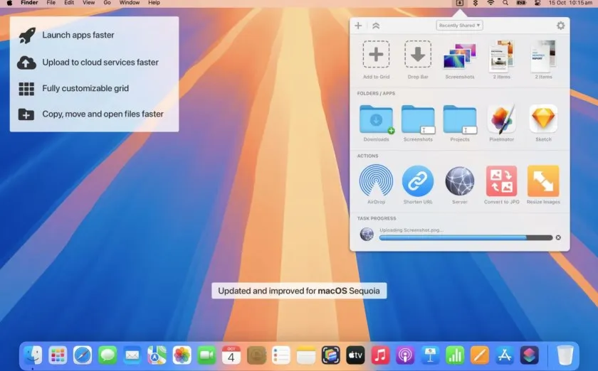 Dropzone v4.80.54 中文破解版 Mac文件拖拽增强软件 文件中转站工作效率提升工具