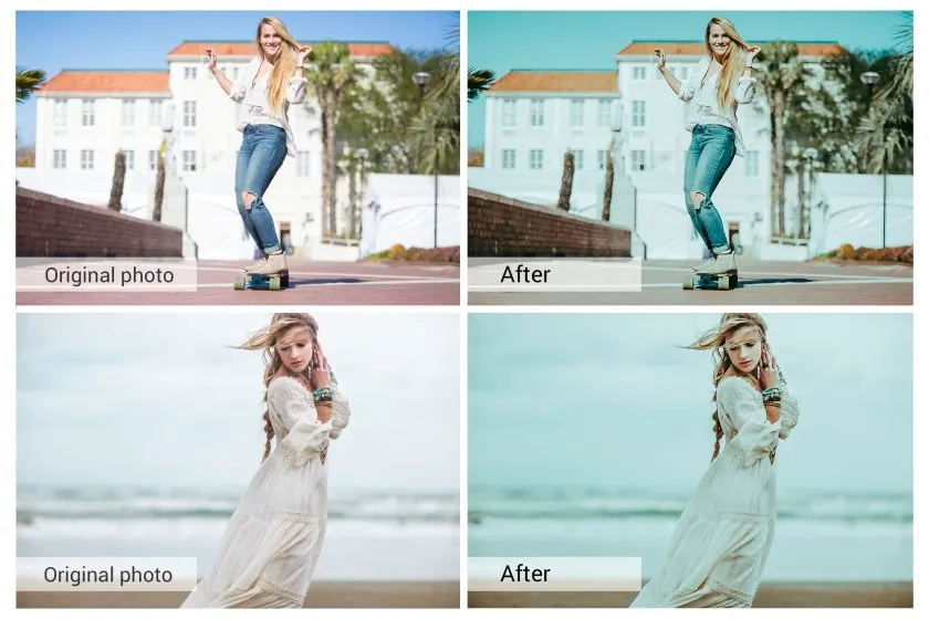 快乐心情青绿调胶片人像Lightroom预设/APP滤镜/Vlog视频调色LUT预设 Happy Mood Lightroom Presets