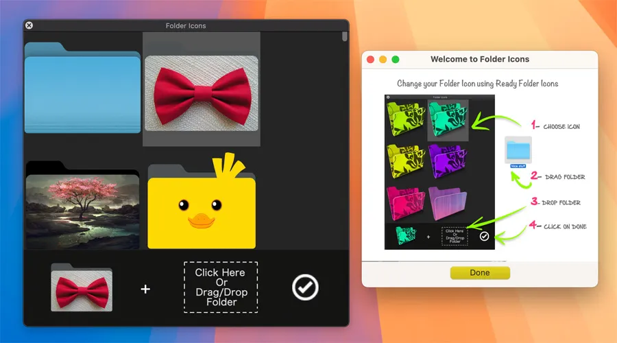 Folder Icons v2.0.5 破解版 Mac文件夹个性化图标修改软件